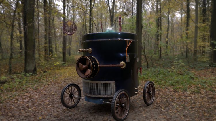 Modélisation du véhicule steampunk à voyager dans le temps !