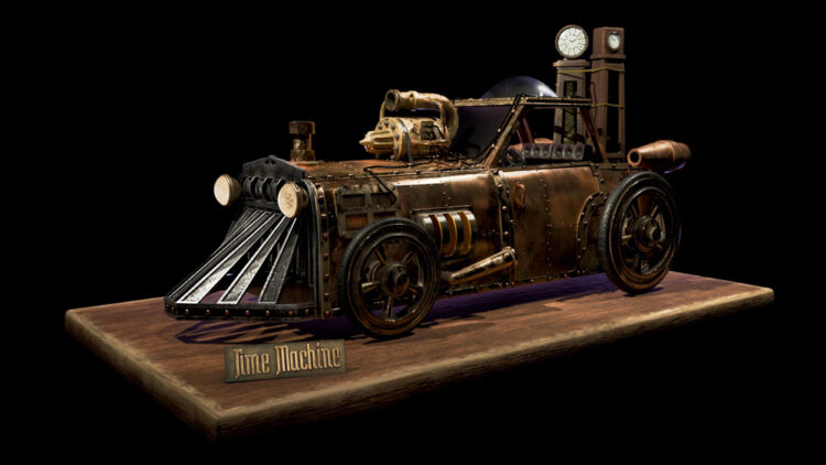 Time-traveling steampunk vehicle modeling ! 